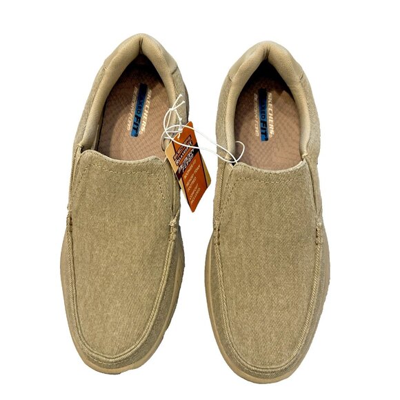 Skechers Cohagen Taupe Mens Casual Relaxed Fit Slip-On Loafer Shoes sz 13 - Picture 7 of 8